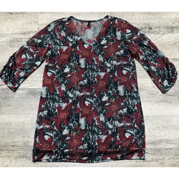 Lapis Tops - Lapis Women’s A-line Tunic Top Sz XL Chest 40” Dress Knit Shirt A8